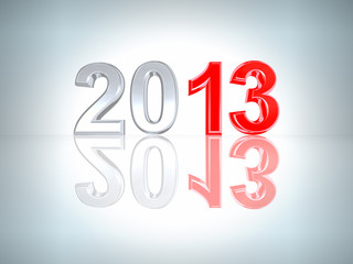 New Year 2013 background. With clipping path