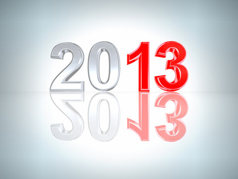 New Year 2013 background. With clipping path