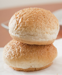 delicious buns close up
