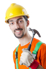 Repairman in coveralls in industrial concept