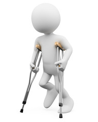 3D white people. Injury
