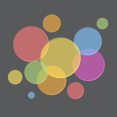 Colorful background with dent circles.