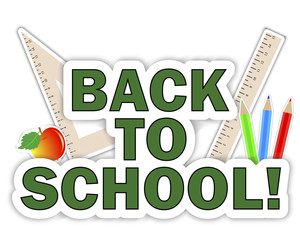 Stickers of School icons.