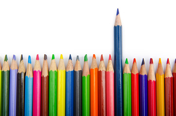 Colour pencils in creativity concept