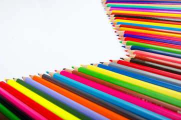 Fototapeta premium Colour pencils in creativity concept