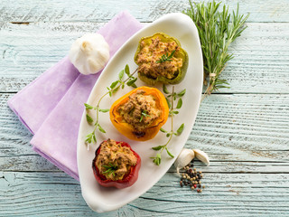 capsicum stuffed with tofu,vegetarian food
