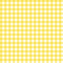 Yellow Gingham Fabric Background