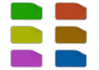 Colorful rectangular sticker