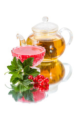 Red currant jam and tea