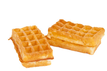 soft waffle isolated