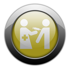 Yellow Metallic Orb Button 