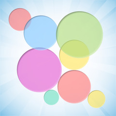 Colorful background with dent circles.