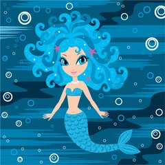 Printed roller blinds Mermaid Mermaid cartoon