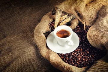 Fotobehang Koffie rustieke koffie 2