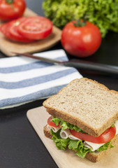 whole grain turkey sandwich