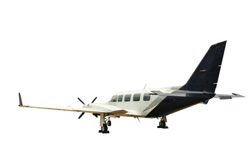 Airplane on white background with clipping path