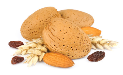 Almonds with raisin and cone