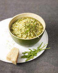 Risotto au parmesan et à la roquette