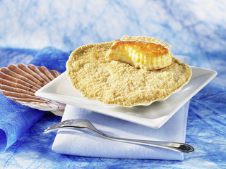 Coquille de colin aux fruits de mer