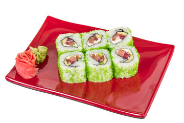 Tobiko Spicy Maki Sushi - Hot Roll with various type of Tobiko (
