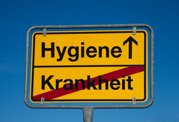 Wechselschild KRANKHEIT - HYGIENE
