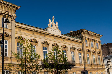 City center of Warsaw, Poland