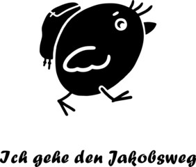 Vogel geht Jakobsweg