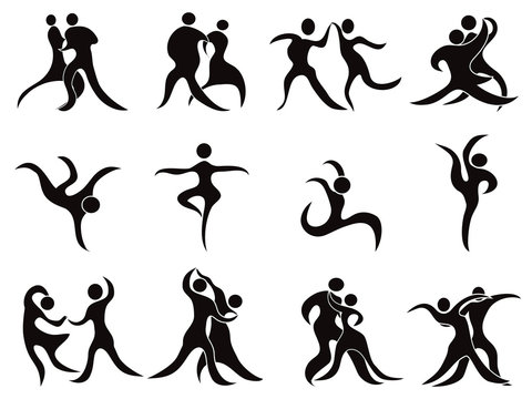 collection of abstract dancers