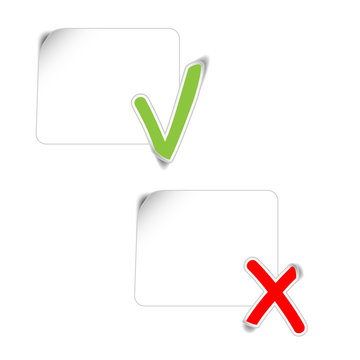 true false, icons, post-it