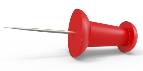 3d red pin