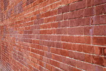 texture of old wall of red brick