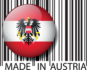 Made in Austria barcode. Vector illustration - 43084970