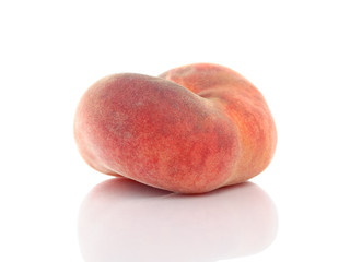 Saturn or donut peach isolated on white background