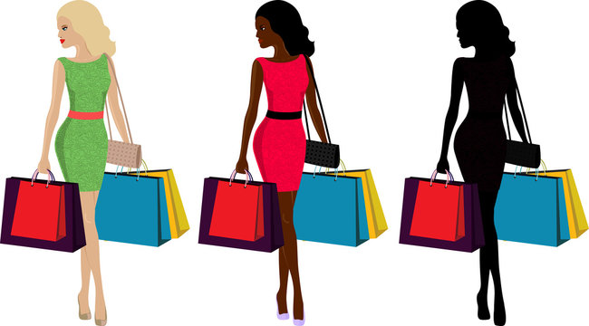 Woman and shopping