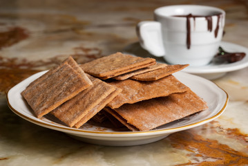 Cookies and cup of chocolate