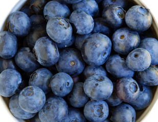 Fresh organic blueberries