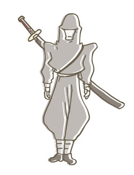 Cartoon samurai