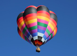 Naklejka premium Hot air balloon flying during Albuquerque International Balloon Fiesta, New Mexico