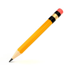 3d render of a pencil