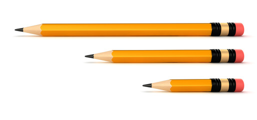 3d render of pencils