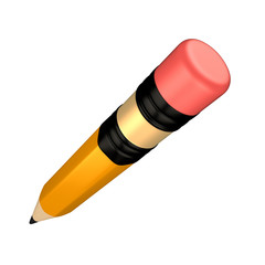 3d render of a pencil