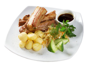 barbecued pork ribs