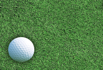 golf ball on the green grass