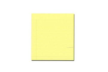 A page ripped off from the notebook