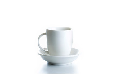 Coffee cup on white background