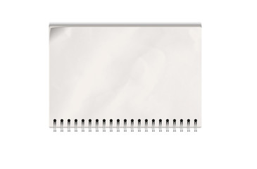 blank notebook isolated on white