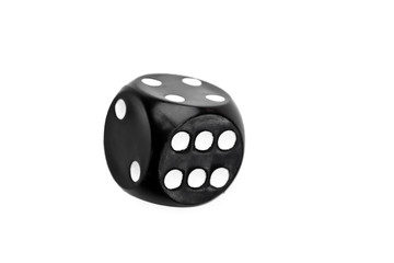 Black dice in motion