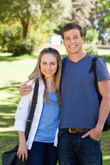 Obraz premium Portrait of a student couple
