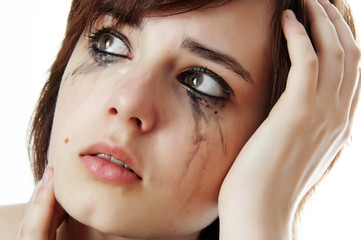 Obraz premium crying sad young girl