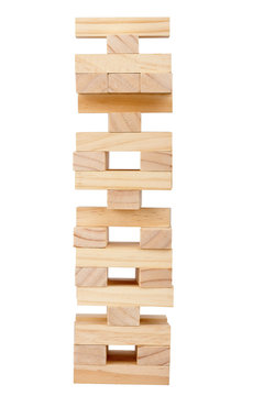 Wooden blocks tower